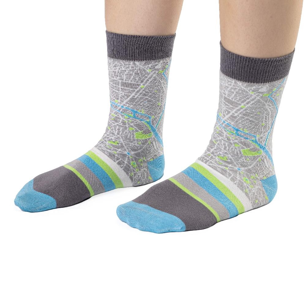 Fisura Par De Calcetines Unisex "Mapa De París"