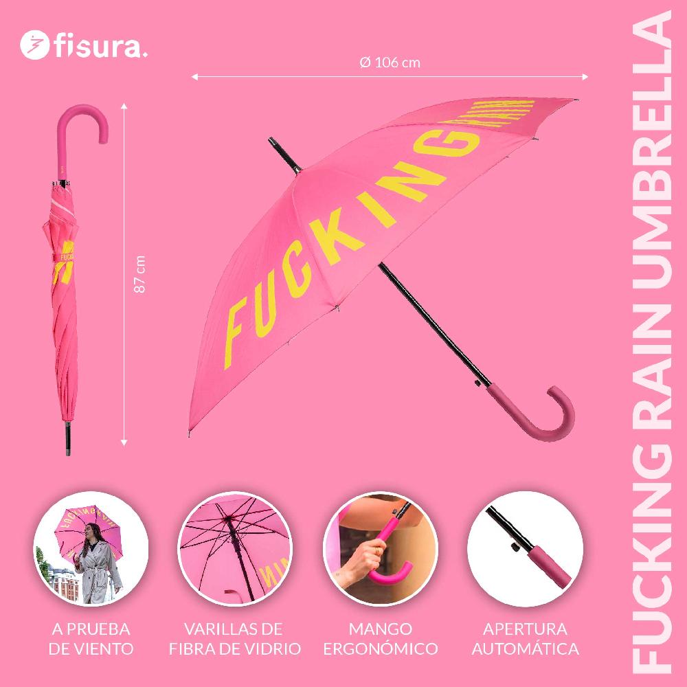 Fisura Paraguas "Fucking Rain" Rosa