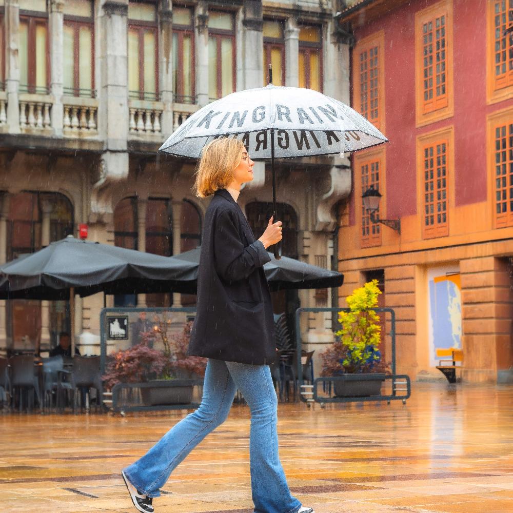 Fisura Paraguas Transparente "Fucking Rain"