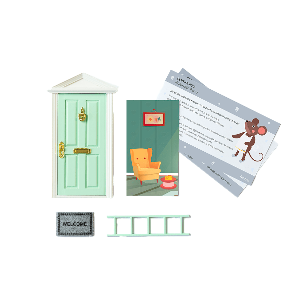 Fisura Puerta Ratoncito Pérez verde menta