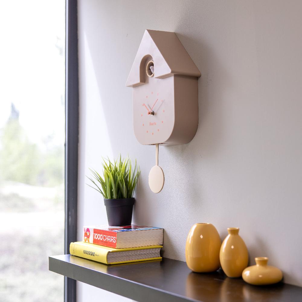 Fisura Reloj De Cuco Beige Con Dial Naranja