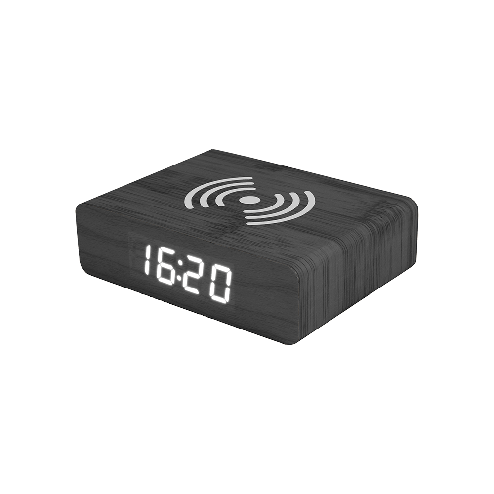 Fisura Reloj Despertador Cargador Negro