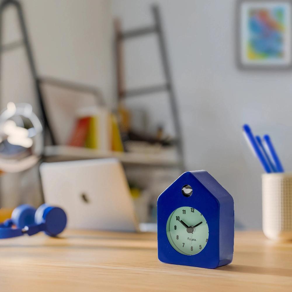 Fisura Reloj Despertador Casita Mini Azul