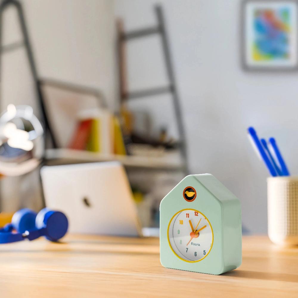 Fisura Reloj Despertador Casita Mini Verde Menta