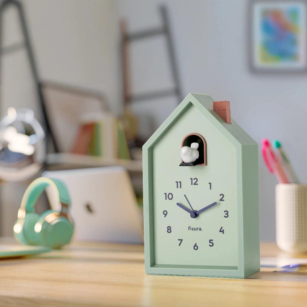Fisura Reloj Despertador Cuco Casita Menta