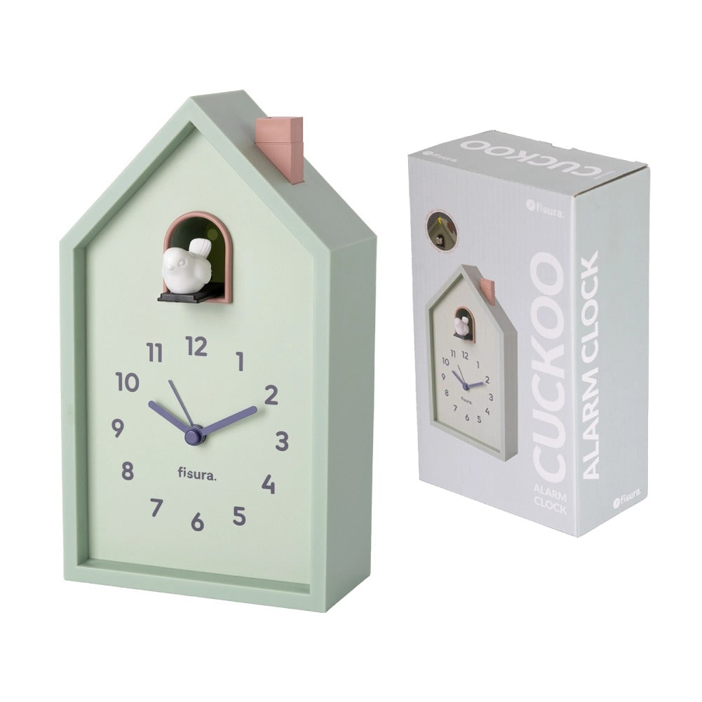 Fisura Reloj despertador cuco casita menta