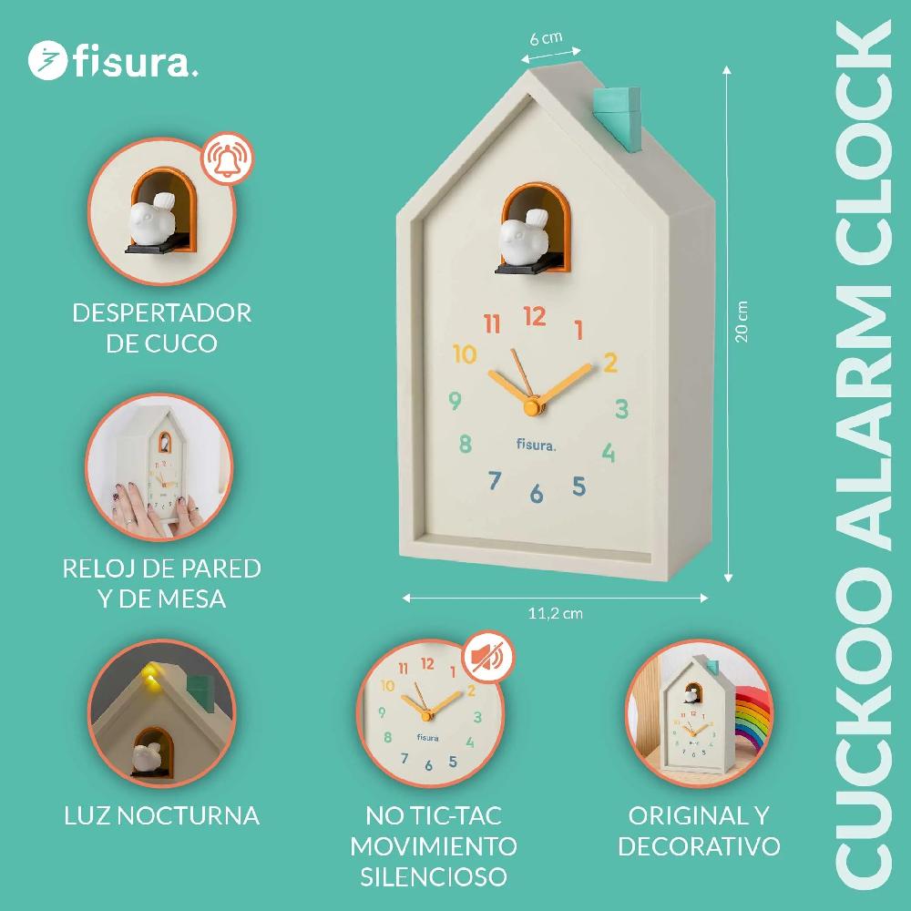Fisura Reloj Despertador Cuco Casita Multicolor