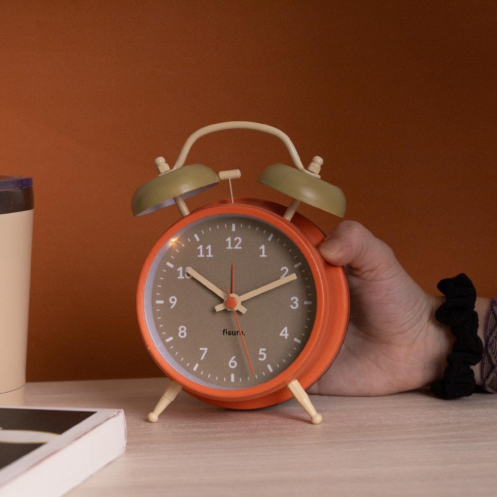 Fisura Reloj Despertador Retro Beige & Naranja
