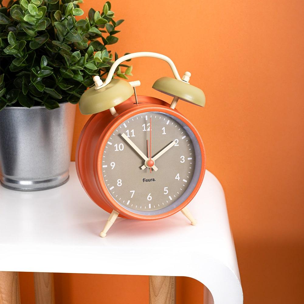 Fisura Reloj Despertador Retro Beige & Naranja