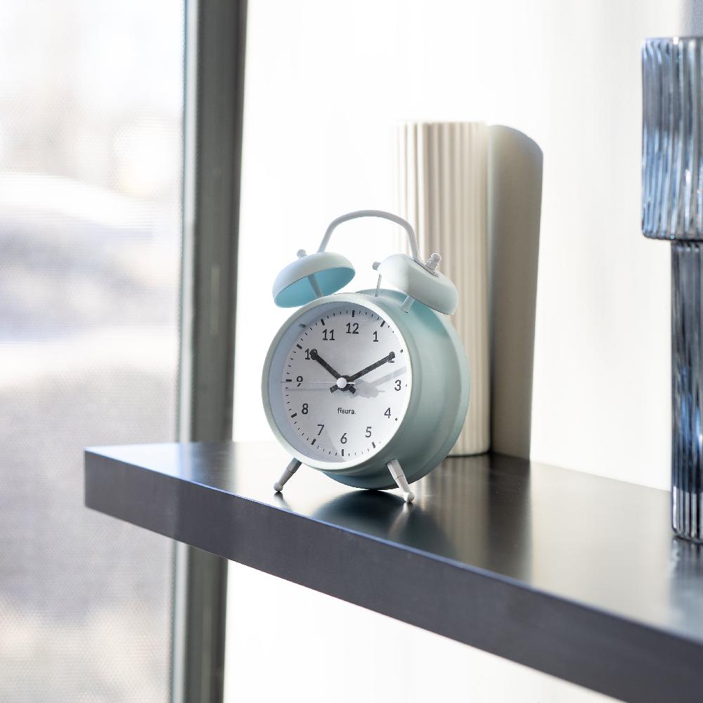 Fisura Reloj Despertador Retro Menta & Blanco