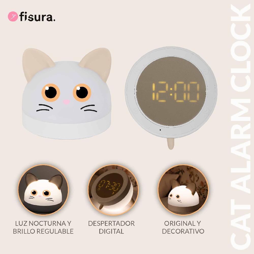 Fisura Reloj Despertador Y Quitamiedos Gato