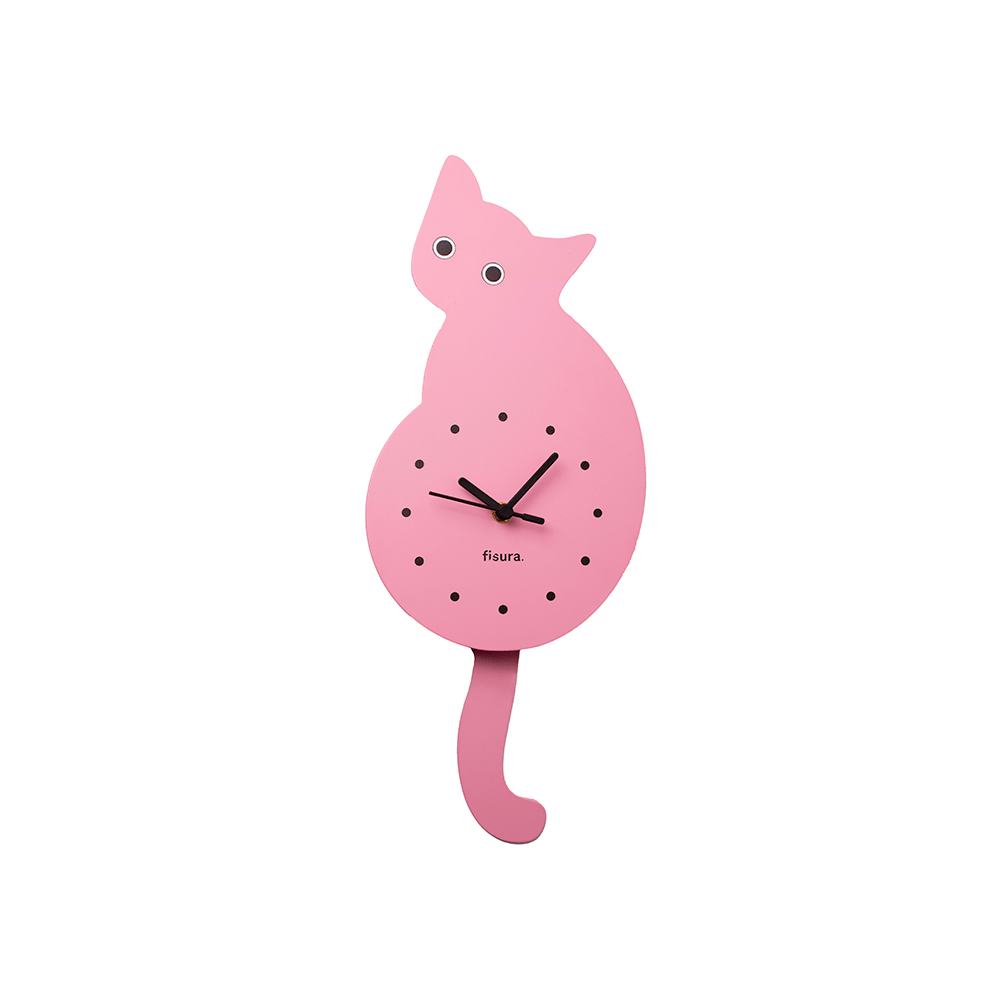 Fisura Reloj gato rosa