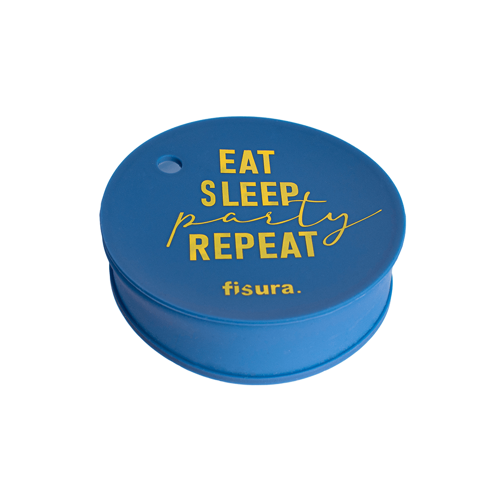 Fisura Tapa vasos antidroga “Eat Sleep Party Repeat”