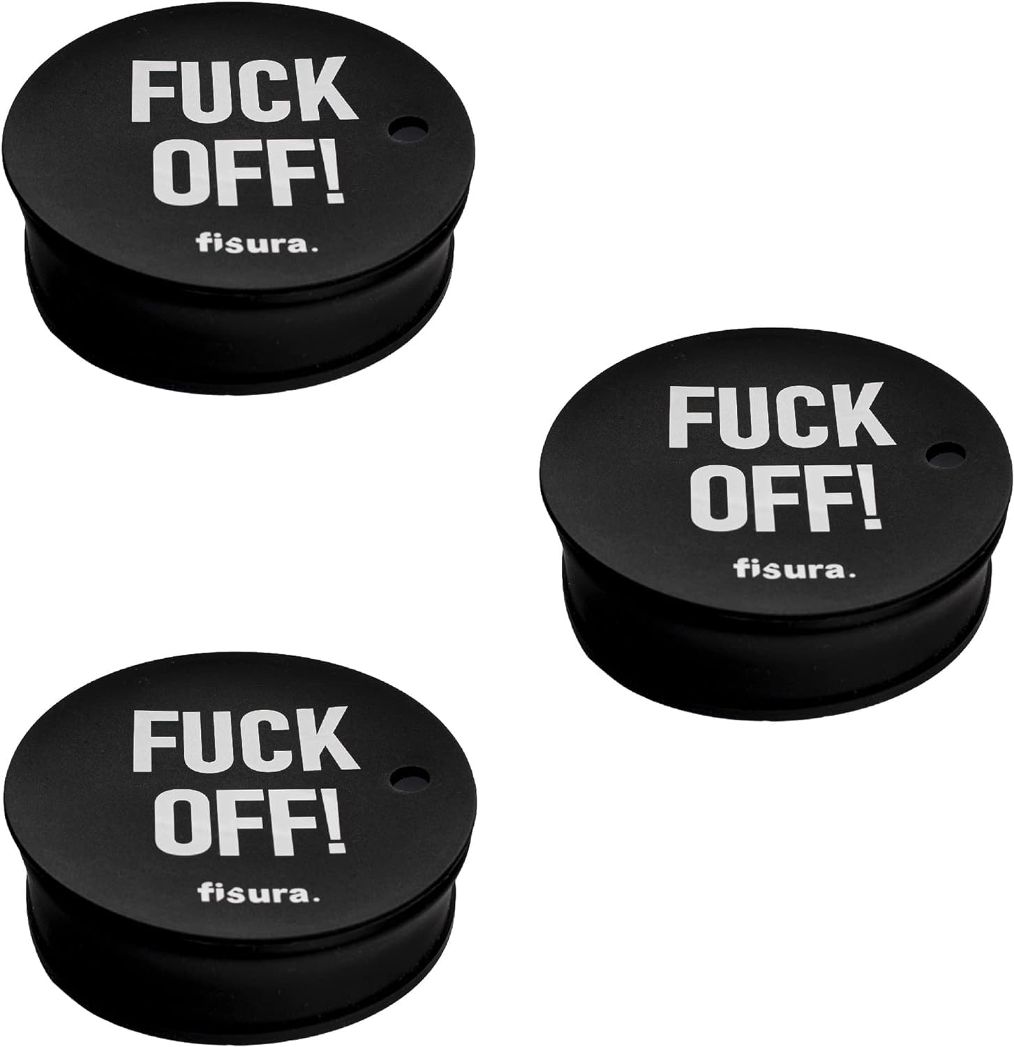 Fisura Tapa vasos antidroga “F*ck off” 3 unidades