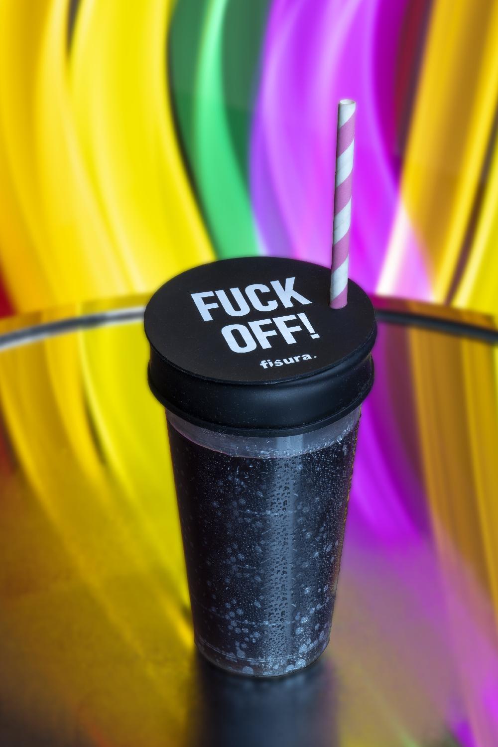 Fisura Tapa Vasos Antidroga “F*ck Off” 5 Unidades