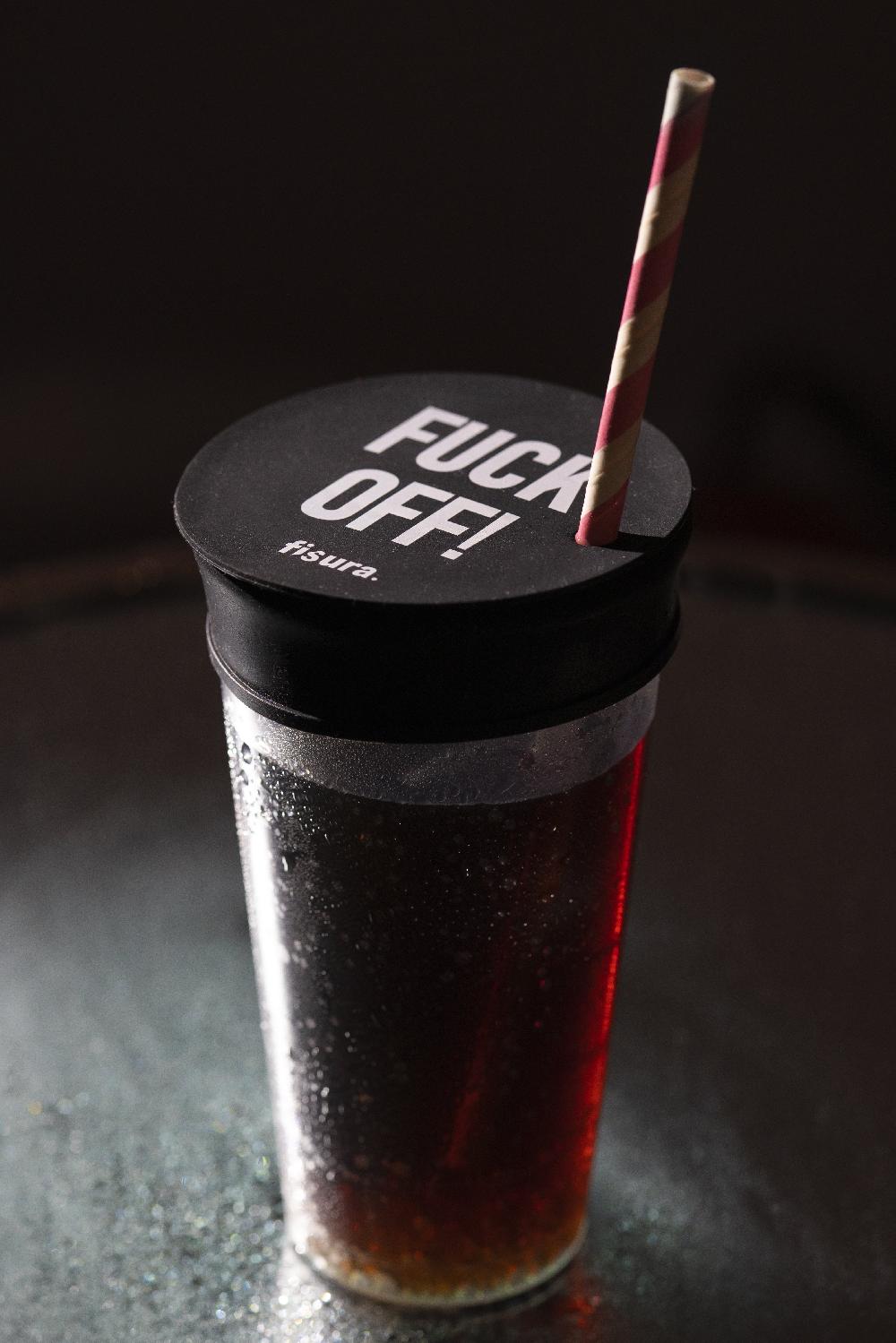 Fisura Tapa Vasos Antidroga “F*ck Off” 5 Unidades