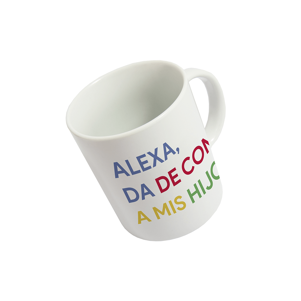 Fisura Taza 'Alexa da de comer a mis hijos' ESP