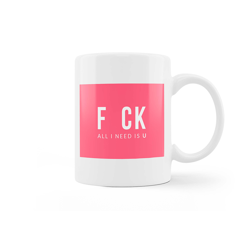 Fisura Taza "All I need is u" rosa
