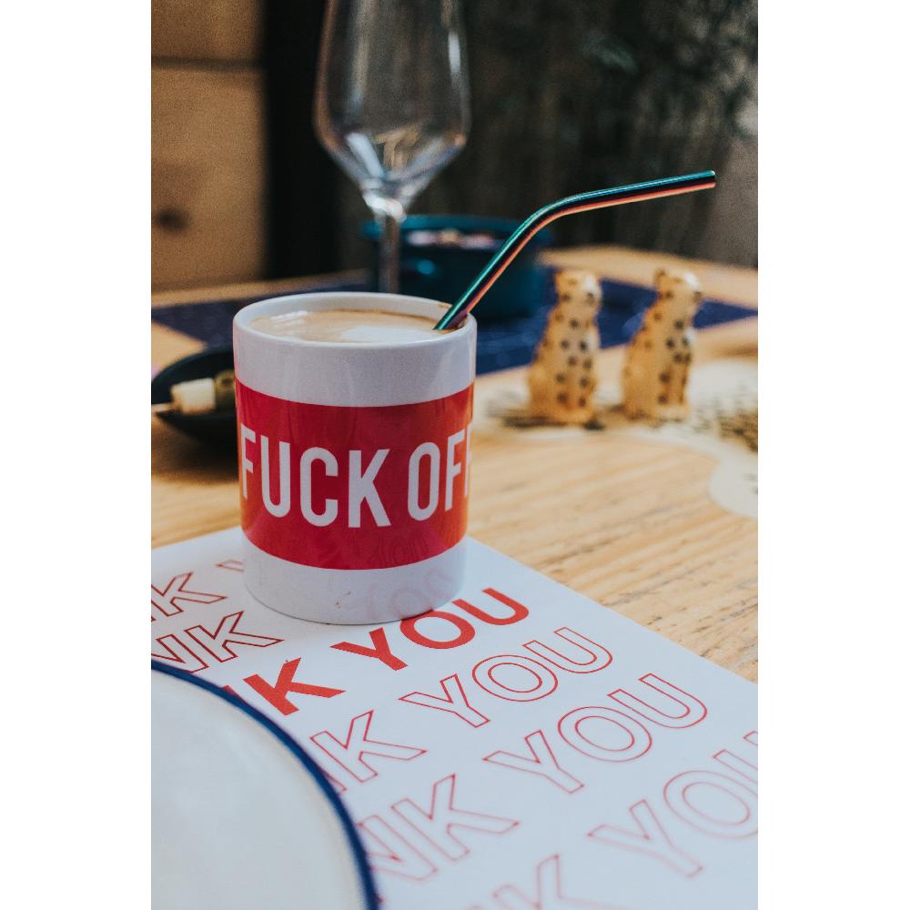 Fisura Taza 'Fuck Off' Blanco/ Rojo