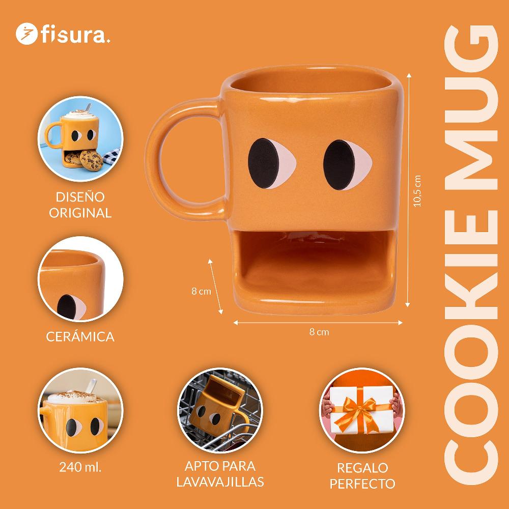 Fisura Taza Para Galletas Naranja
