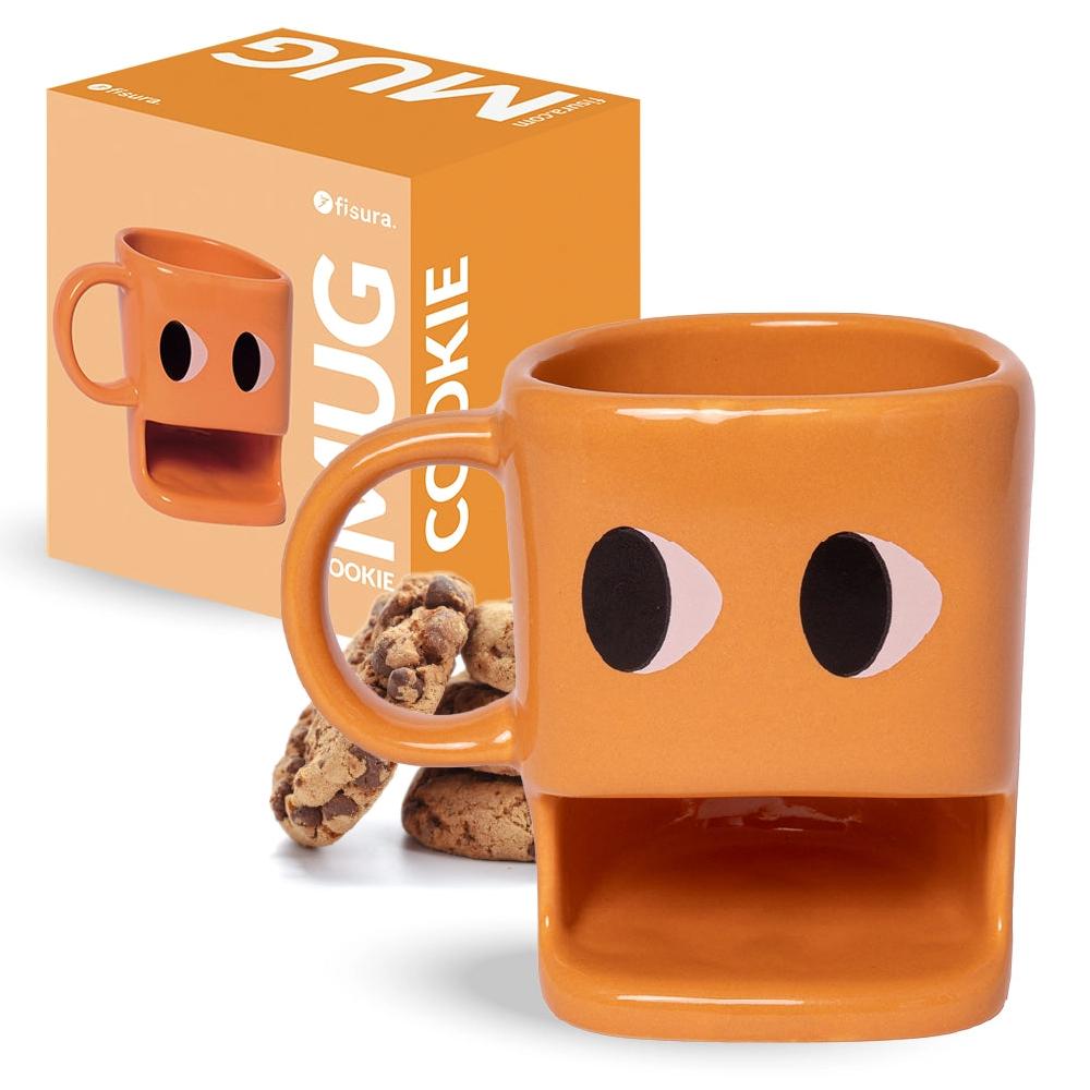 Fisura Taza para galletas naranja