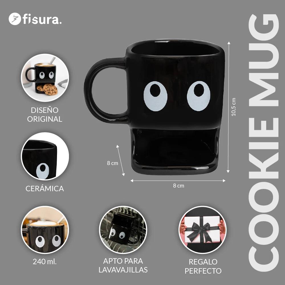 Fisura Taza Para Galletas Negra