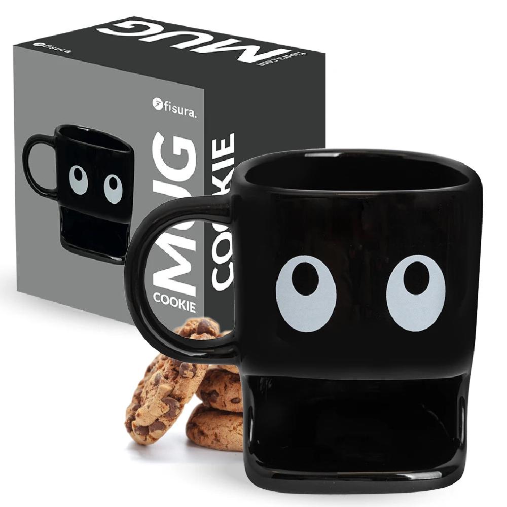 Fisura Taza para galletas negra