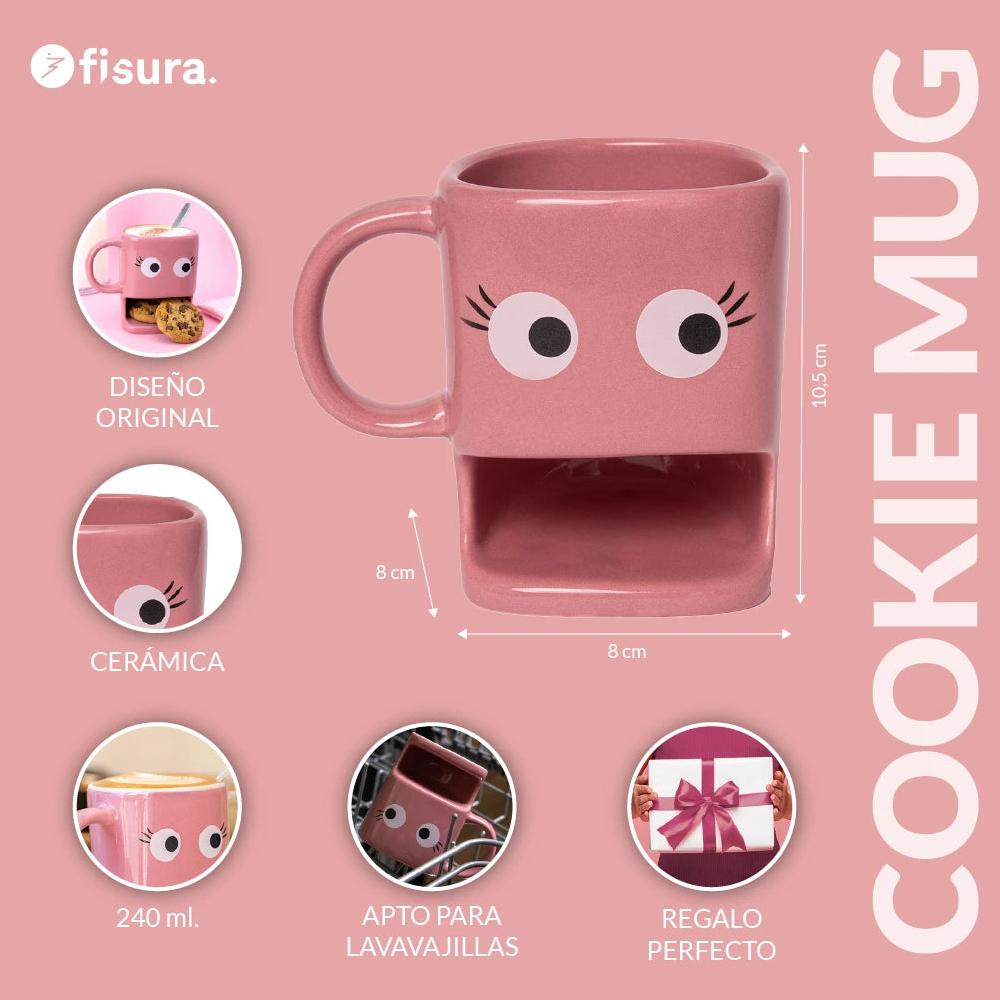 Fisura Taza Para Galletas Rosa