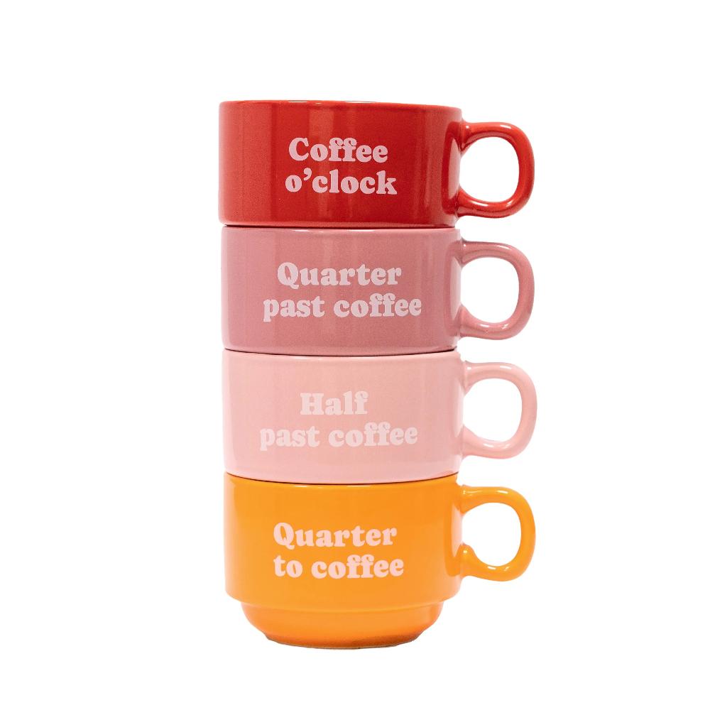 Fisura Tazas "Coffee Clock" (Set de 4)