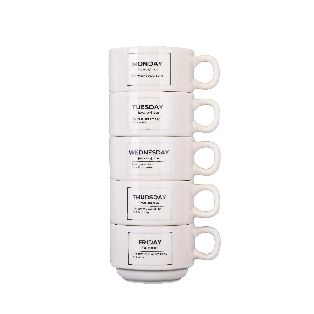 Fisura Tazas "Days of the week" (Set de 5)