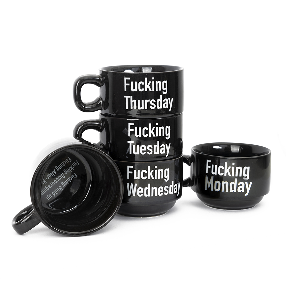 Fisura Tazas "Fucking Week" ENG (Set de 5)