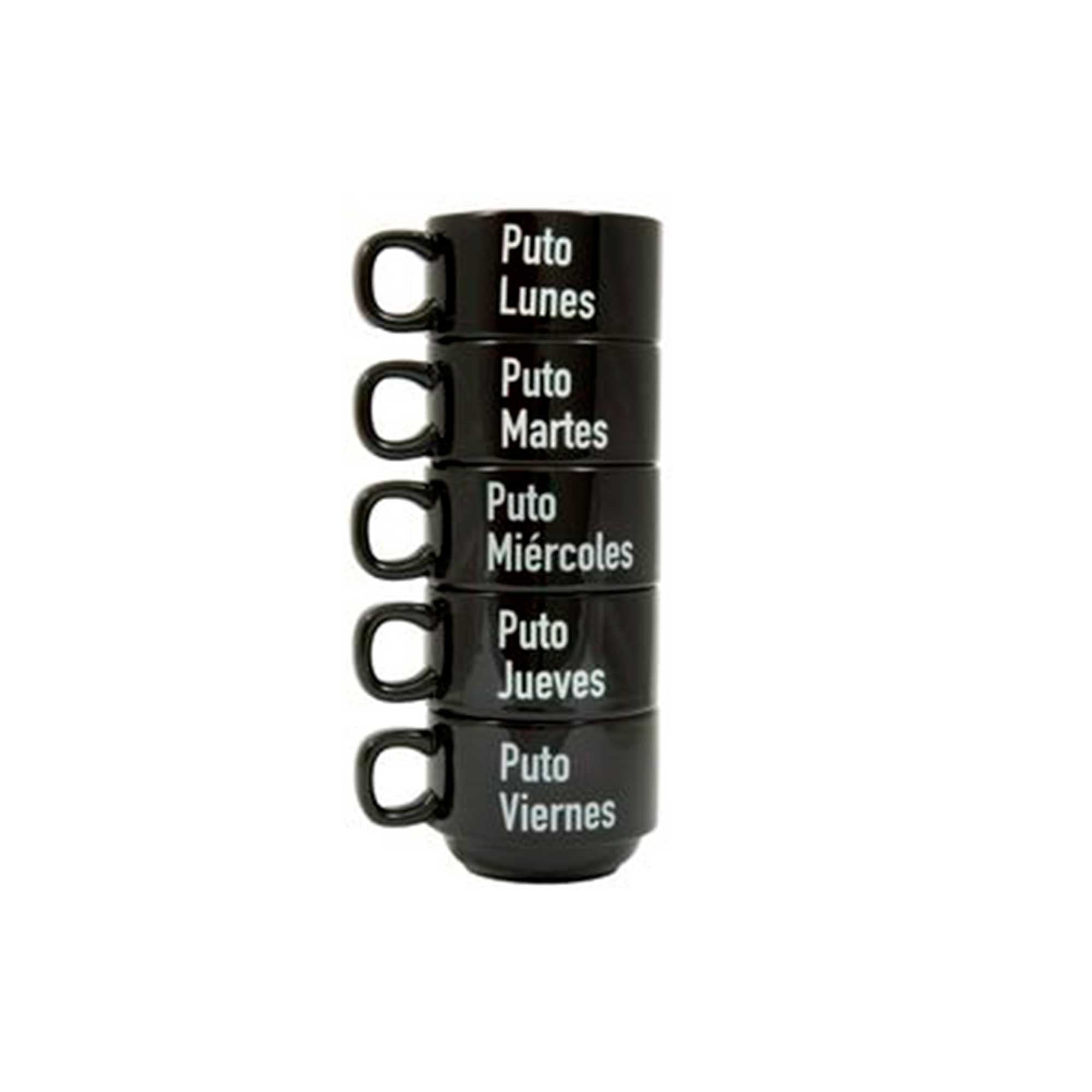 Fisura Tazas "Puta Semana" ESP (Set De 5)