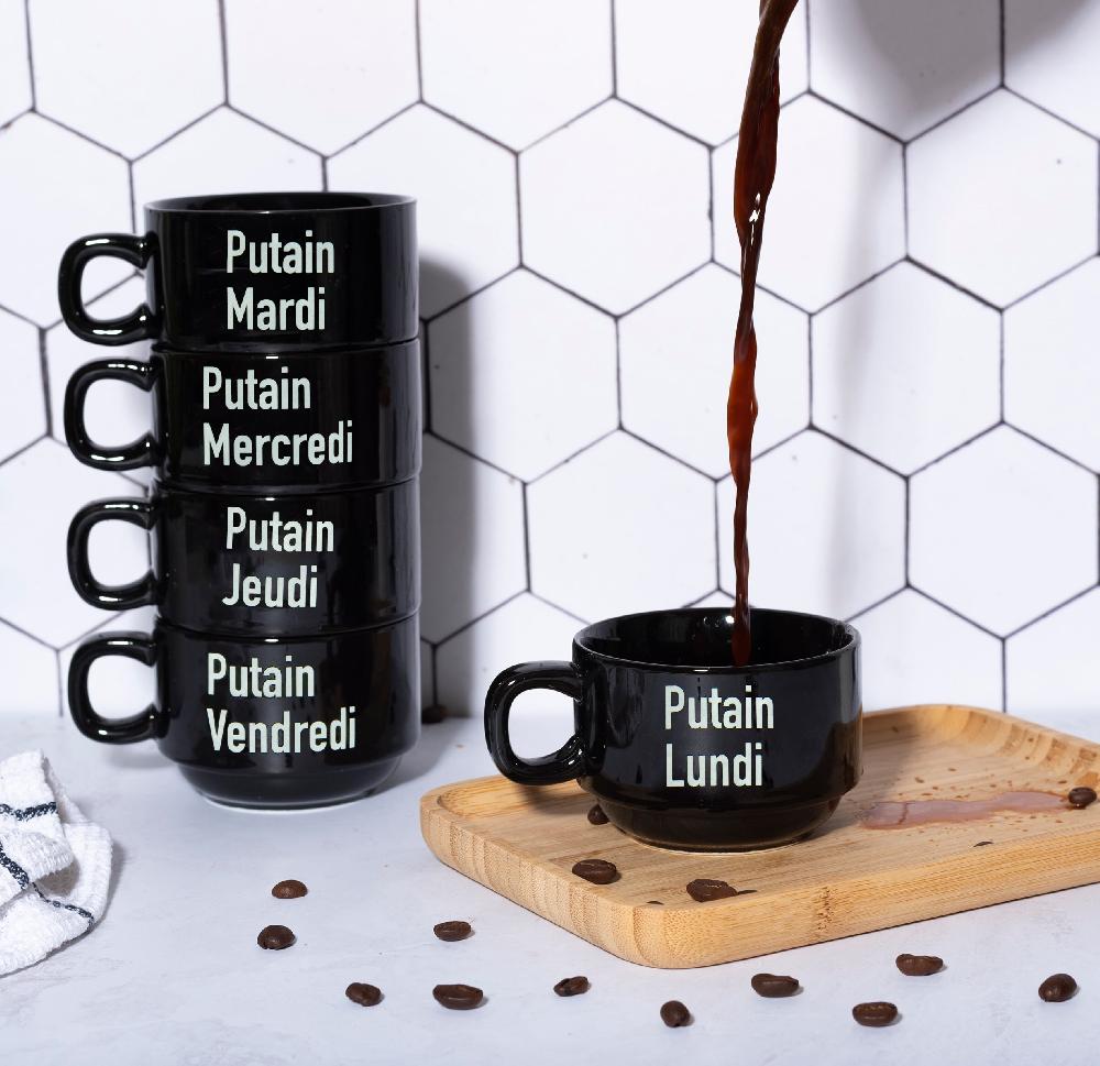 Fisura Tazas "Putain La Semaine" FR (Set De 5)