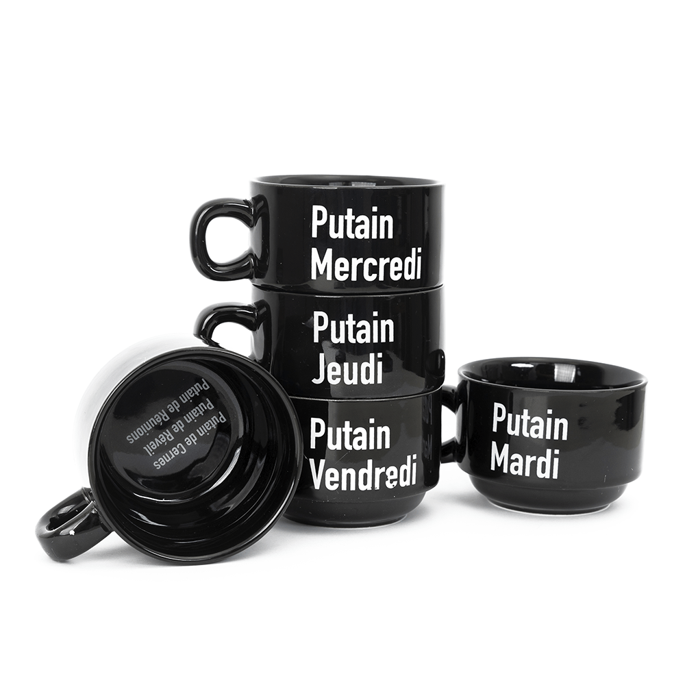 Fisura Tazas "Putain la Semaine" FR (Set de 5)