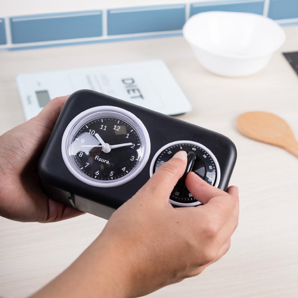 Fisura Temporizador De Cocina Retro - Negro