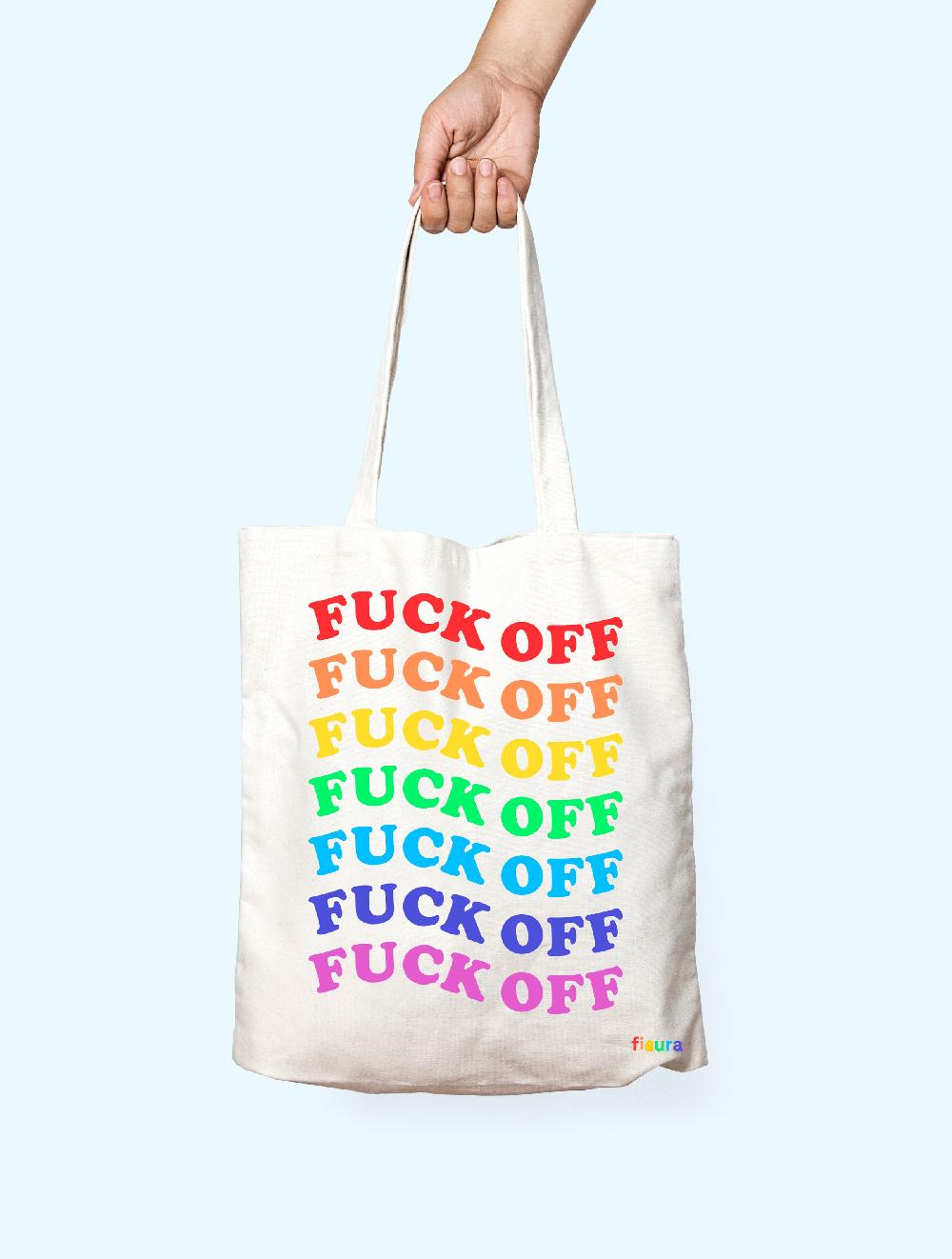 Fisura Tote Bag Original "Fuck Off" Multicolor