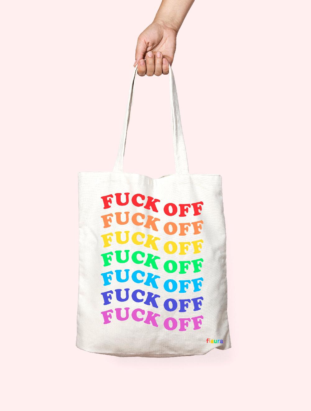 Fisura Tote Bag Original "Fuck Off" Multicolor