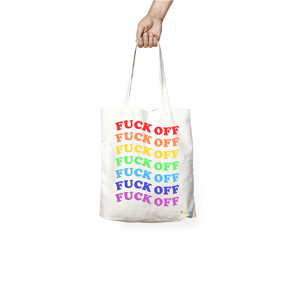 Fisura Tote bag original "Fuck Off" multicolor