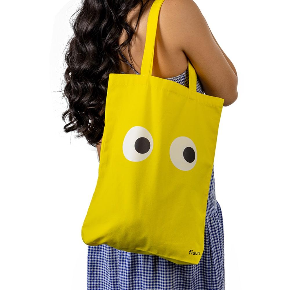 Fisura Tote Bag Original “ojos” Amarilla