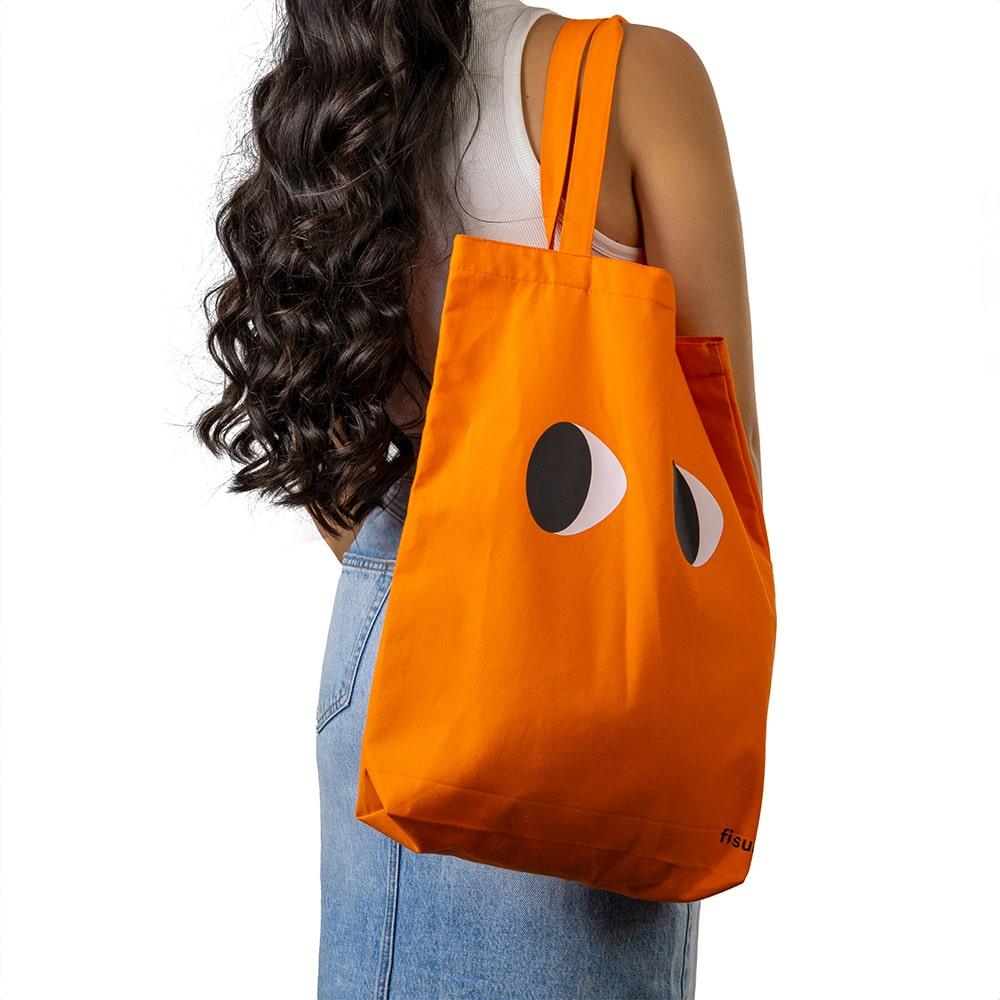 Fisura Tote Bag Original “ojos” Naranja