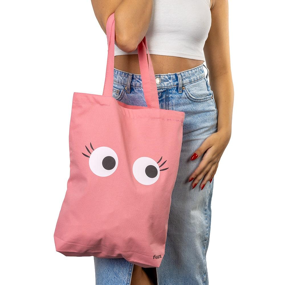 Fisura Tote Bag Original “ojos” Rosa