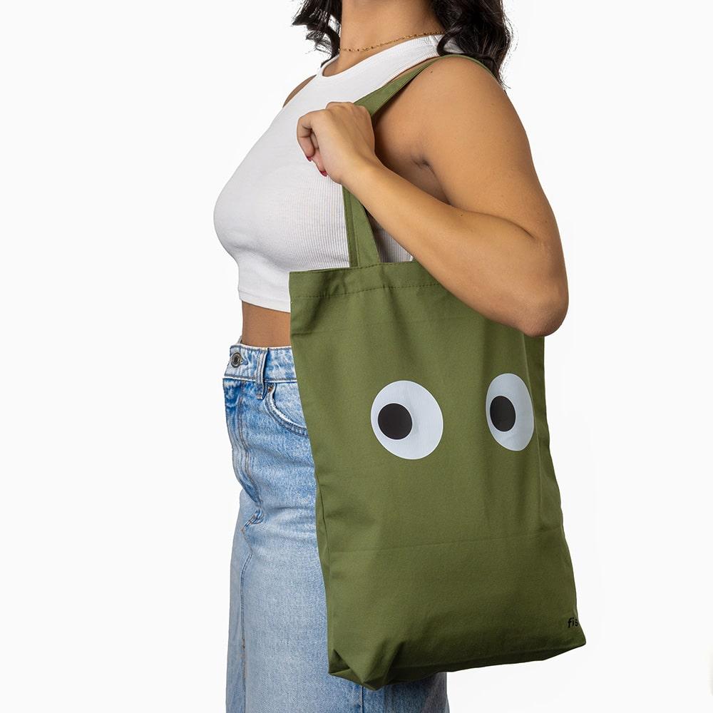 Fisura Tote Bag Original “ojos” Verde