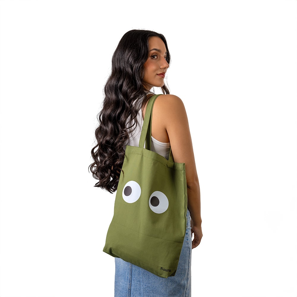 Fisura Tote Bag Original “ojos” Verde