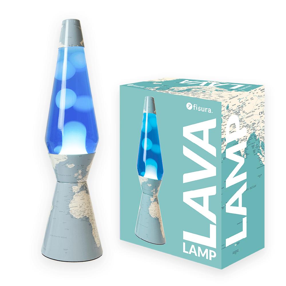 Fisura Lámpara de lava Bullet Mundo líquido azul y lava blanca