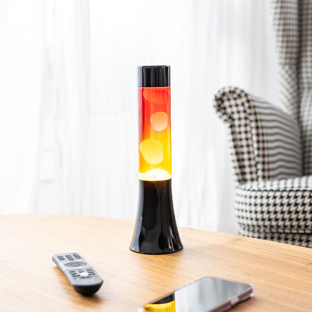 Fisura Lámpara De Lava Degradada De 30 Cm Con Base Negra