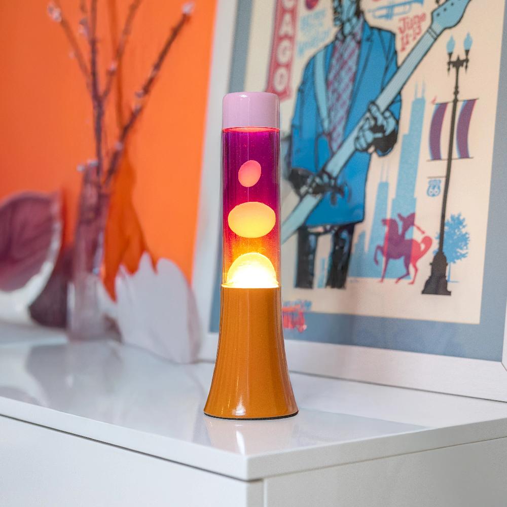 Fisura Lámpara De Lava Degradado Rosa Y Naranja De 30 Cm