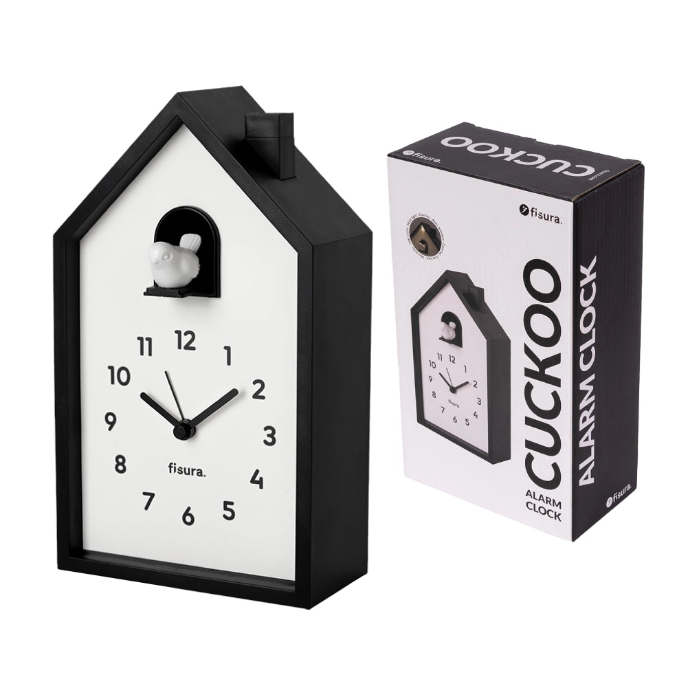 Fisura Reloj despertador cuco casita blanco y negro