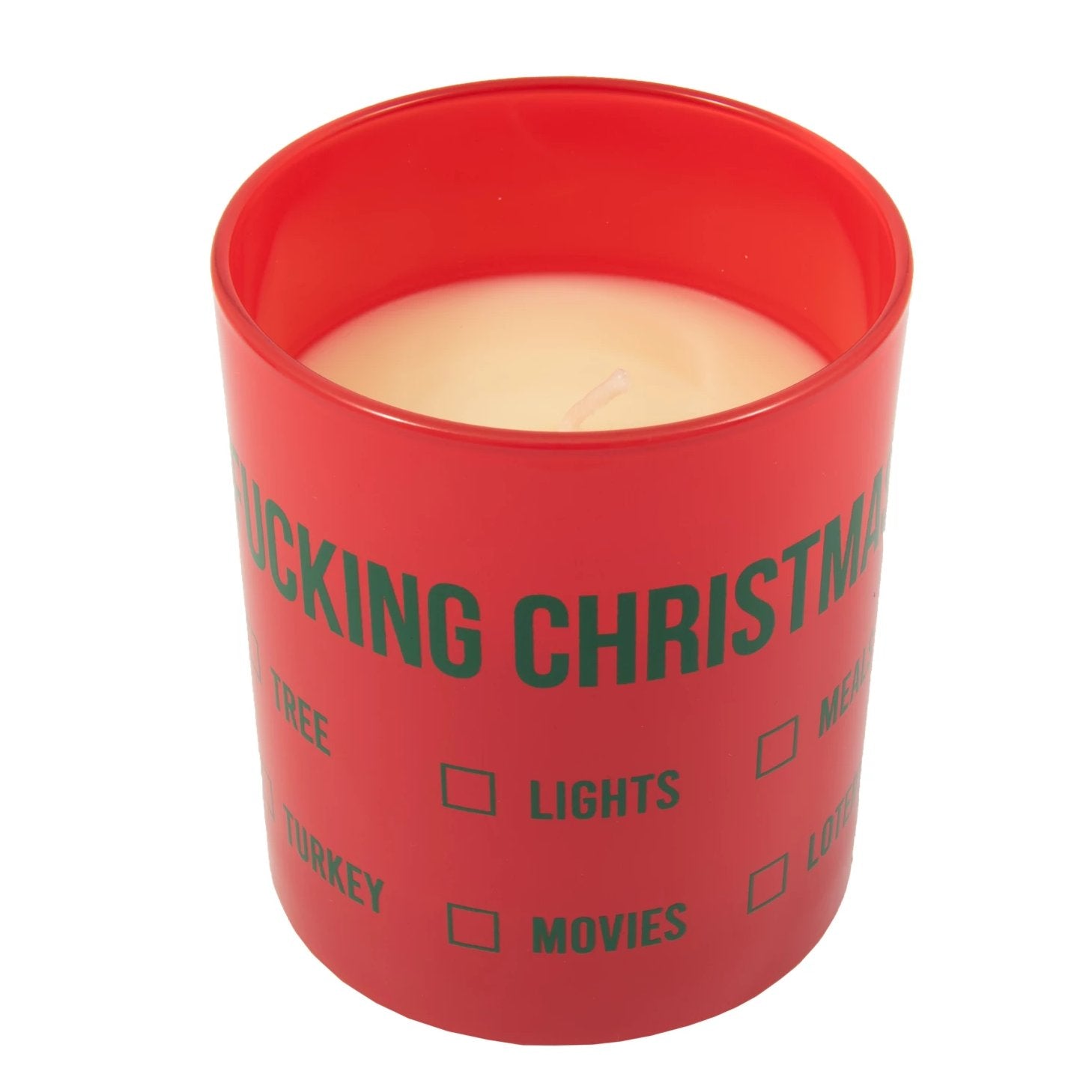 Fisura Vela de vaso tick "Fucking Christmas" rojo y verde