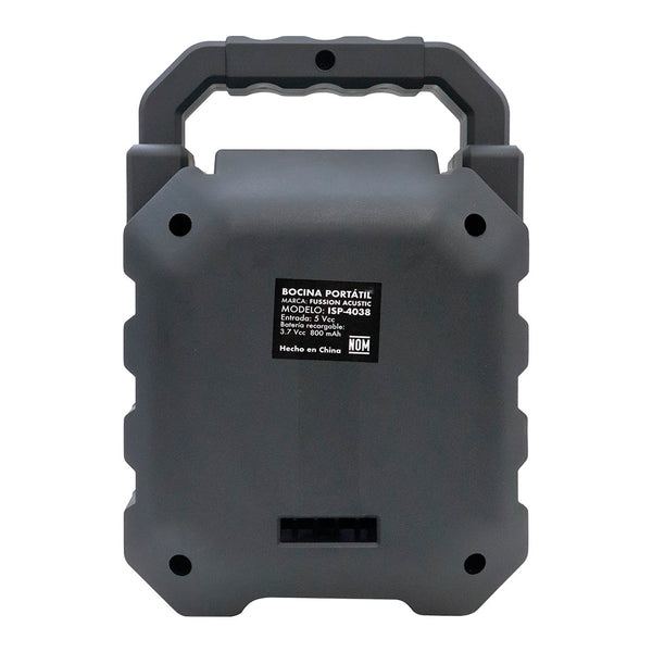 Fussion ISP-4038 Bocina Portátil 4" 500W P.M.P.O