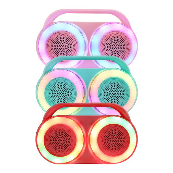 Fussion ISP-22004 Bocina Portátil 2X2" 10 000W P.M.P.O COLOR VIBES